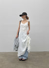 Chellening Wrinkle Sleeveless Long Dress