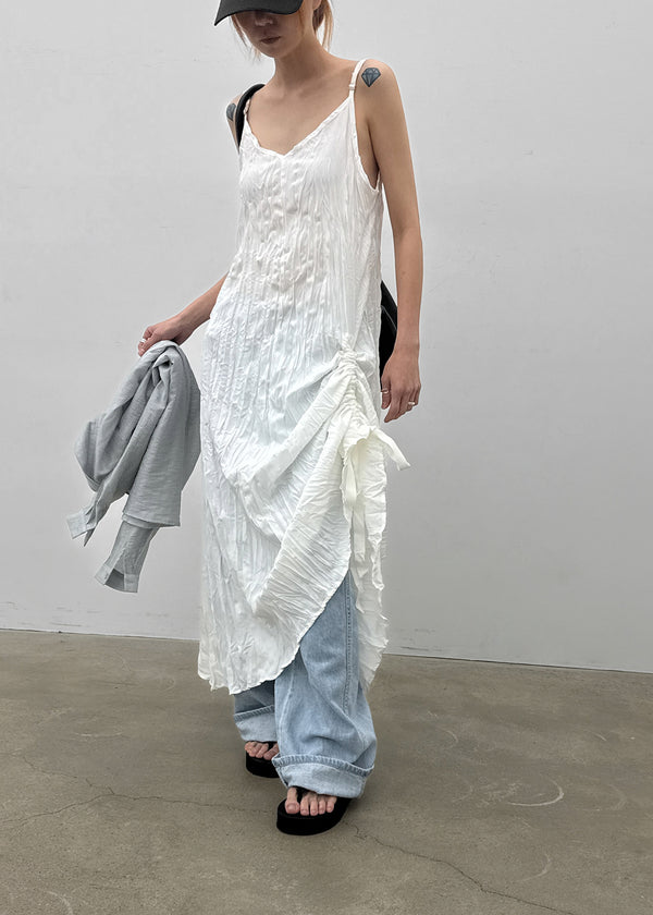 Chellening Wrinkle Sleeveless Long Dress