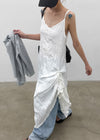 Chellening Wrinkle Sleeveless Long Dress