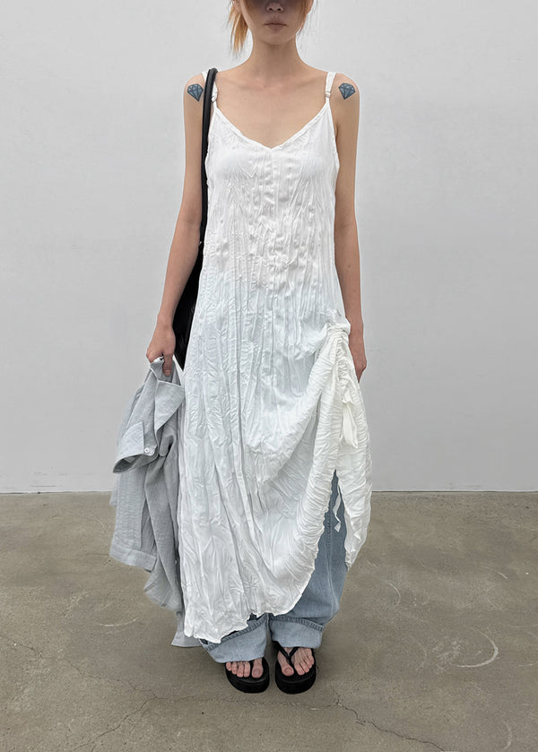 Chellening Wrinkle Sleeveless Long Dress