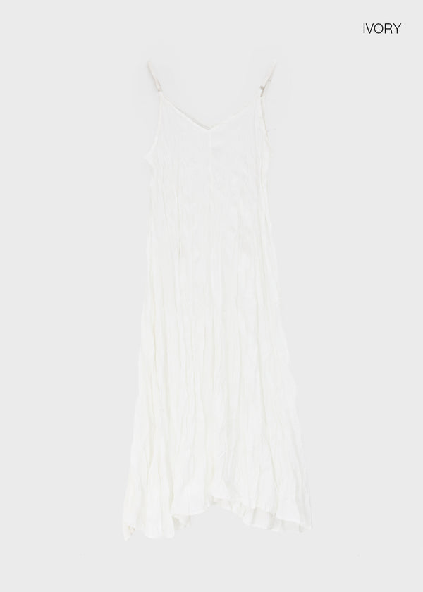 Chellening Wrinkle Sleeveless Long Dress