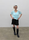 Viewbing Linen V-neck Short-sleeve Cardigan