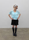 Viewbing Linen V-neck Short-sleeve Cardigan
