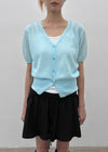 Viewbing Linen V-neck Short-sleeve Cardigan