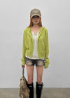 Post Summer Knit Zip-up Hoodie