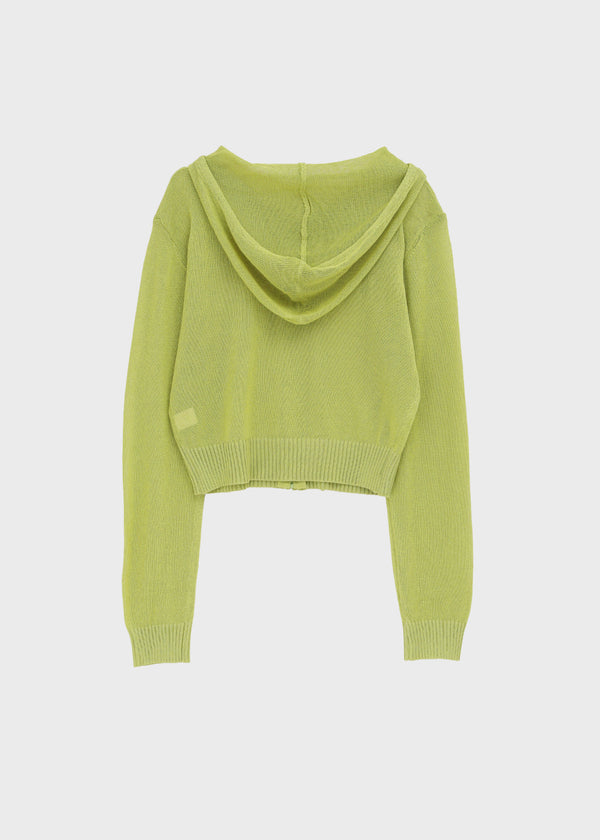 Post Summer Knit Zip-up Hoodie