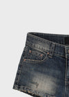 Pulled Low-waisted Short Denim Pants