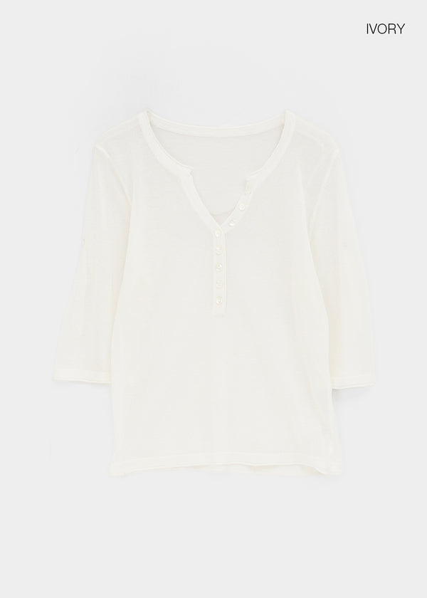 Laban See-through Summer Knit Rolled-up Sleeveless Tee
