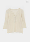 Laban See-through Summer Knit Rolled-up Sleeveless Tee