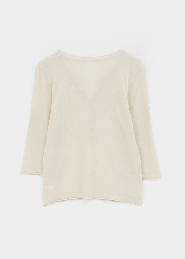 Laban See-through Summer Knit Rolled-up Sleeveless Tee