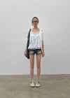 Viewbing Linen V-neck Short-sleeve Cardigan
