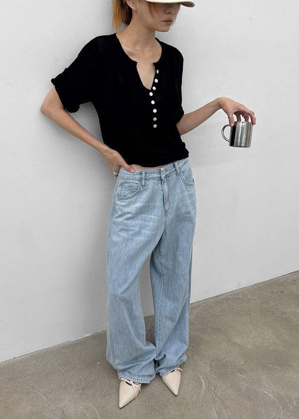 Chuking Summer Wide Denim Pants