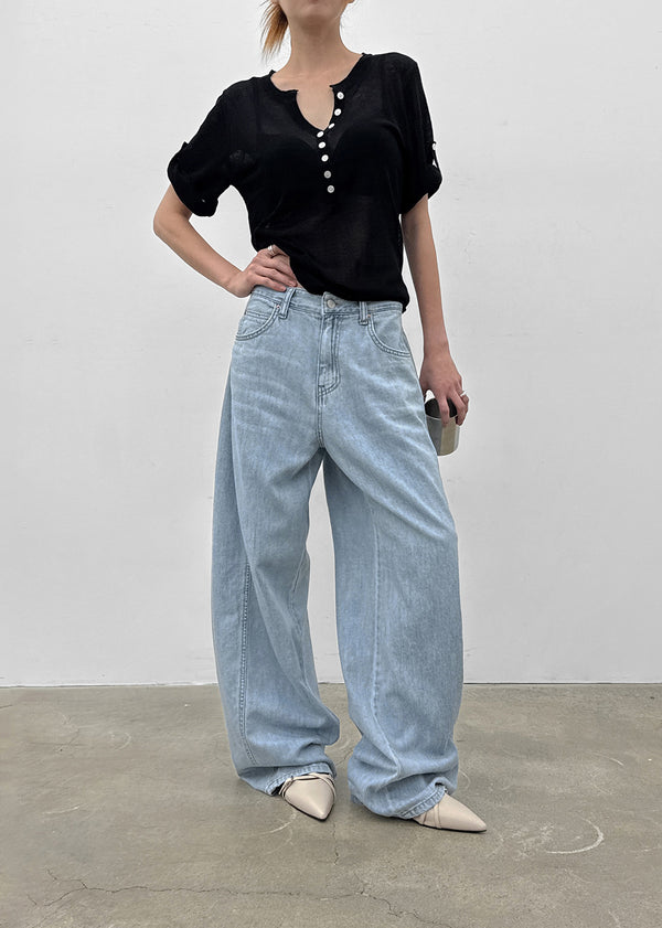 Chuking Summer Wide Denim Pants