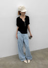 Chuking Summer Wide Denim Pants