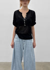Laban See-through Summer Knit Rolled-up Sleeveless Tee