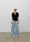 Laban See-through Summer Knit Rolled-up Sleeveless Tee