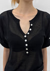 Laban See-through Summer Knit Rolled-up Sleeveless Tee