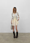 Viewbing Linen V-neck Short-sleeve Cardigan