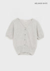 Viewbing Linen V-neck Short-sleeve Cardigan