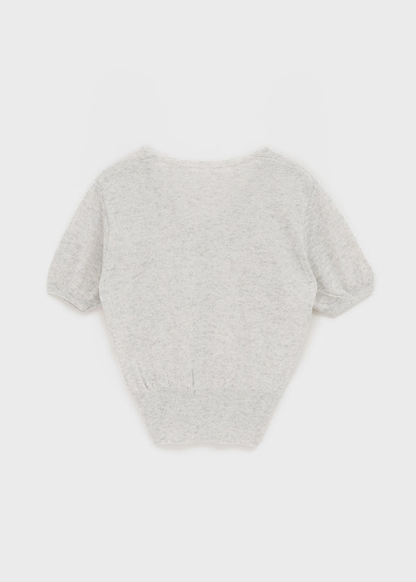 Viewbing Linen V-neck Short-sleeve Cardigan