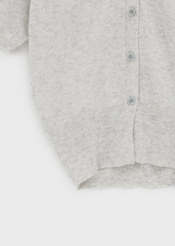 Viewbing Linen V-neck Short-sleeve Cardigan
