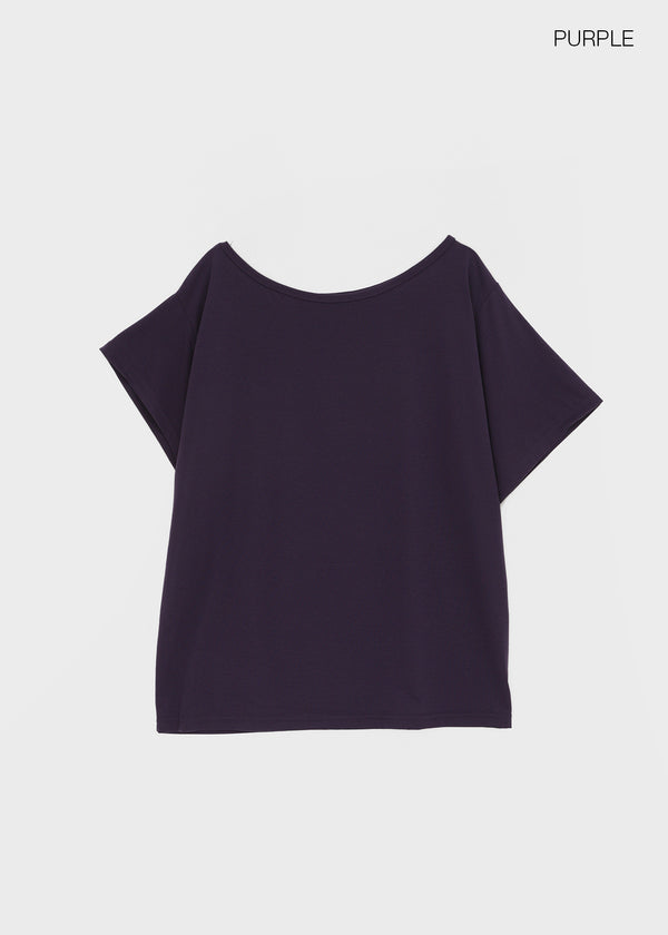 Dermal Loose Fit Off-shoulder Short Sleeve Tee