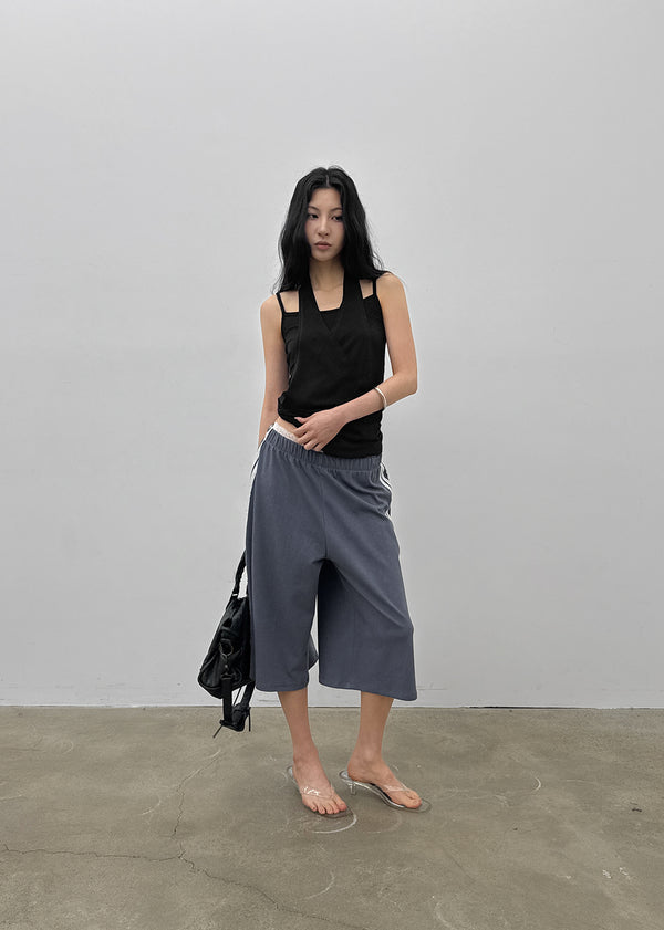Tepot Pigment Line Bermuda Pants