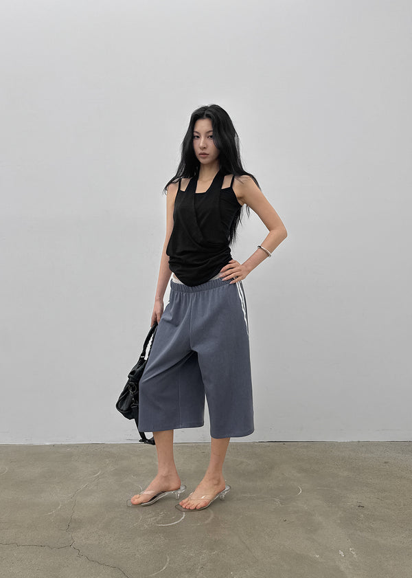 Tepot Pigment Line Bermuda Pants