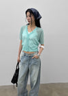 Paichi Linen Short-sleeve Cardigan