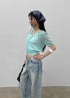 Paichi Linen Short-sleeve Cardigan