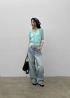 Paichi Linen Short-sleeve Cardigan