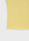 Unleng Jacquard Off-shoulder Short Sleeve Tee