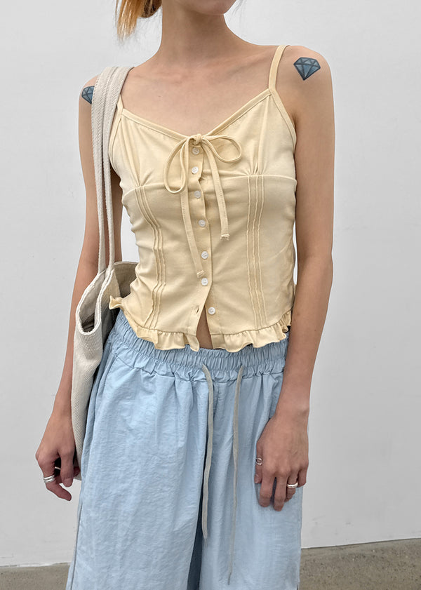 [MADE] Cocoru Frill Ribbon Sleeveless Top