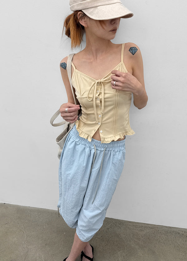 [MADE] Cocoru Frill Ribbon Sleeveless Top
