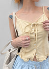 [MADE] Cocoru Frill Ribbon Sleeveless Top