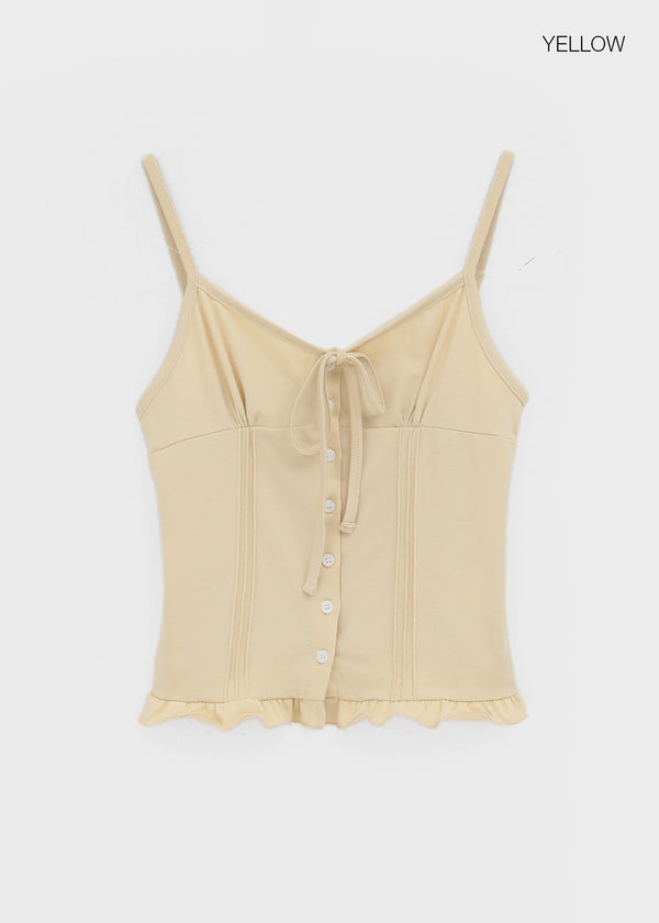 [MADE] Cocoru Frill Ribbon Sleeveless Top