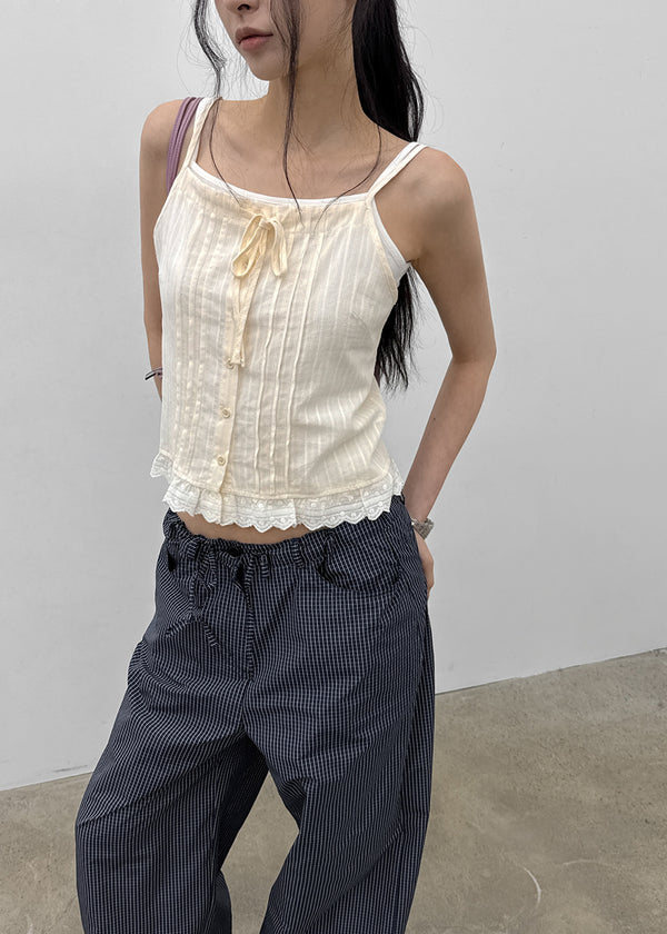 Belquin Lace Sleeveless Blouse