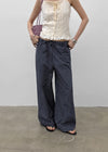 Dessun Nylon Check String Pants