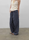 Dessun Nylon Check String Pants