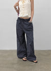 Dessun Nylon Check String Pants