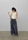 Dessun Nylon Check String Pants