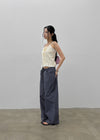 Dessun Nylon Check String Pants