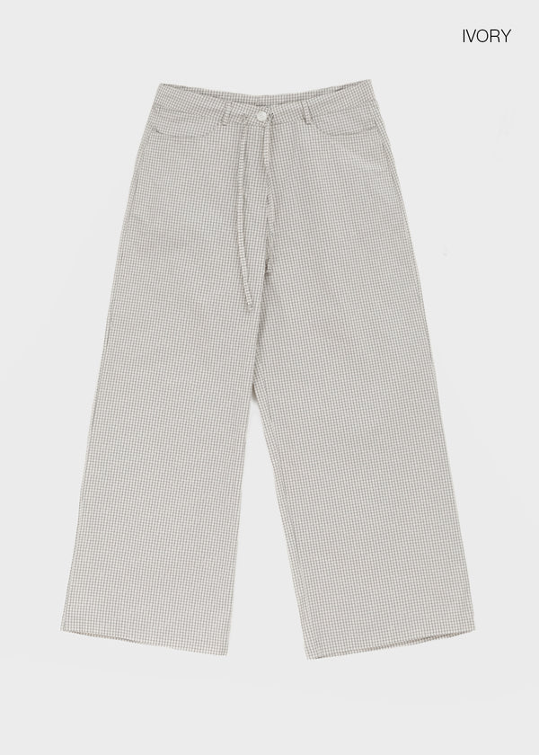 Dessun Nylon Check String Pants