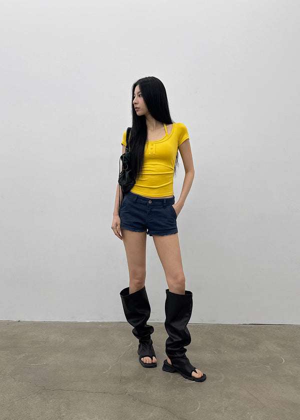 Mellow-cut Cotton Shorts