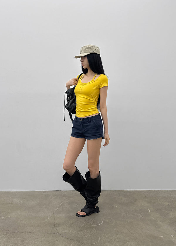 Mellow-cut Cotton Shorts