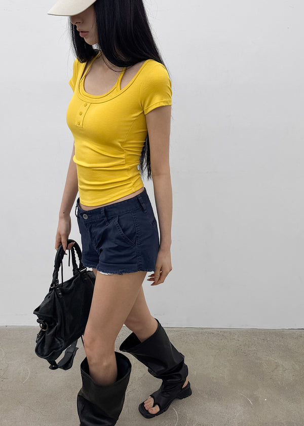 Mellow-cut Cotton Shorts