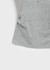 Solsee Halter Layered Short Sleeve Tee (Built-in Cap)