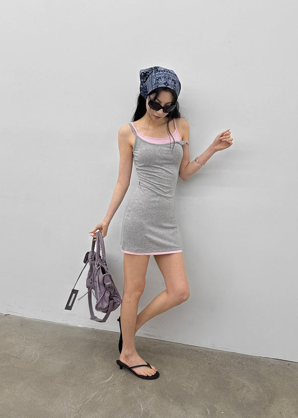 [MADE] Prico Layered Mini Dress (Built-in Cap)