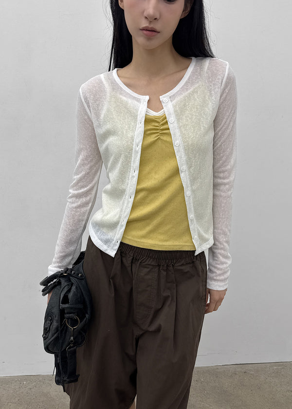 Lucien Ribbed Summer Cardigan