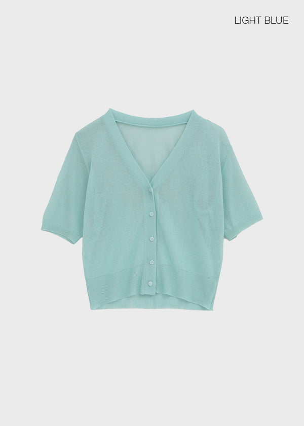 Paichi Linen Short-sleeve Cardigan